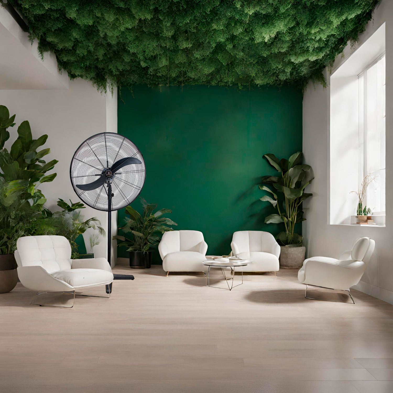 Ventilador de Pedestal 30" 2 Aspas con Control Negro – Masterfan