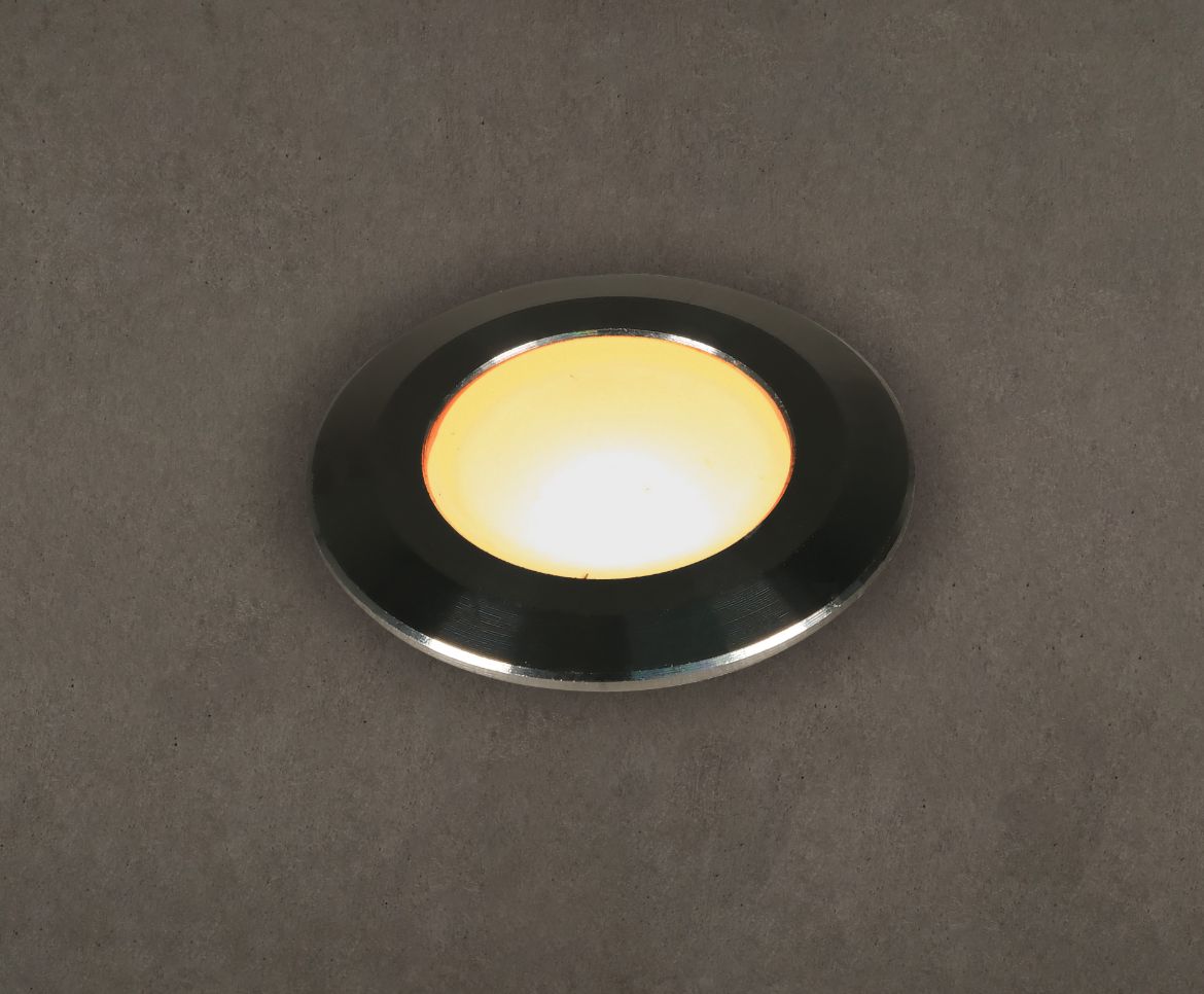 Luminario LED Redondo para Empotrar en Piso 0.5W Luz Cálida 85-265V IP65 - ILUMILEDS