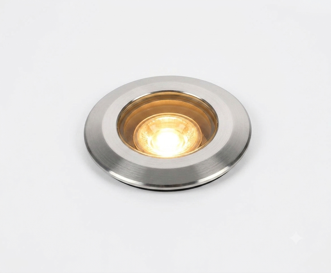 Luminario LED Redondo para Empotrar en Piso 0.5W Luz Cálida 85-265V IP65 - ILUMILEDS