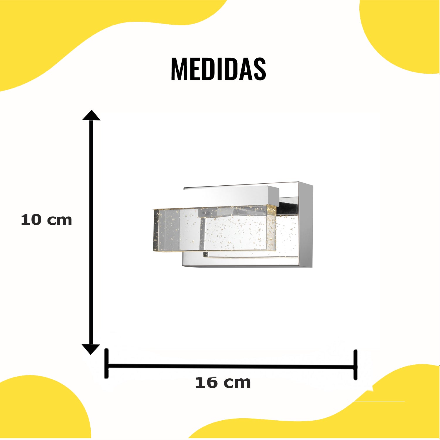 Lámpara de Pared Cobre con 1 Cristal 5W