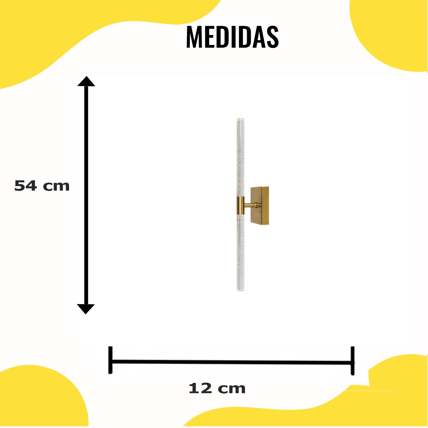 Lámpara LED Pared Cobre con Cristal 7W – 2G