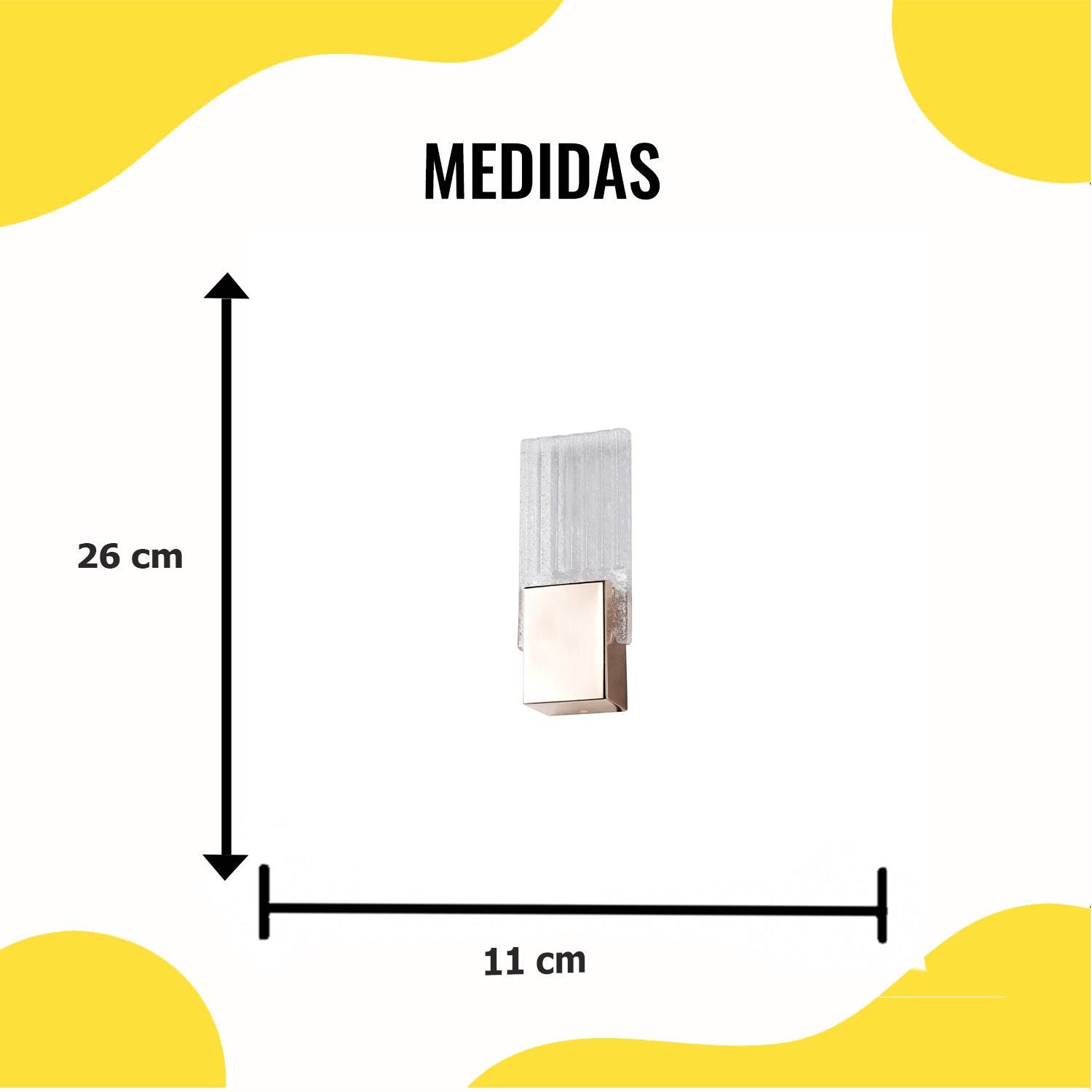 Lámpara LED Pared Cobre con Cristal – 2G