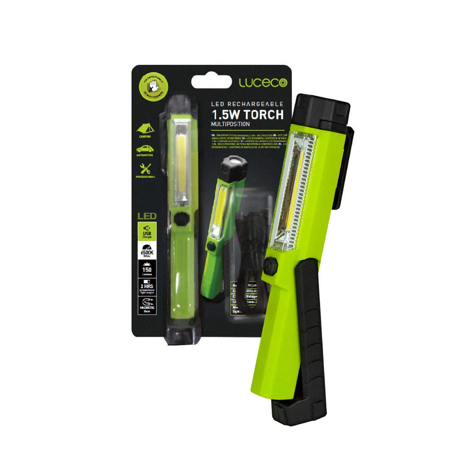 USB Recharchable Lámpara de Inspección 1.5W 6500K – Luceco