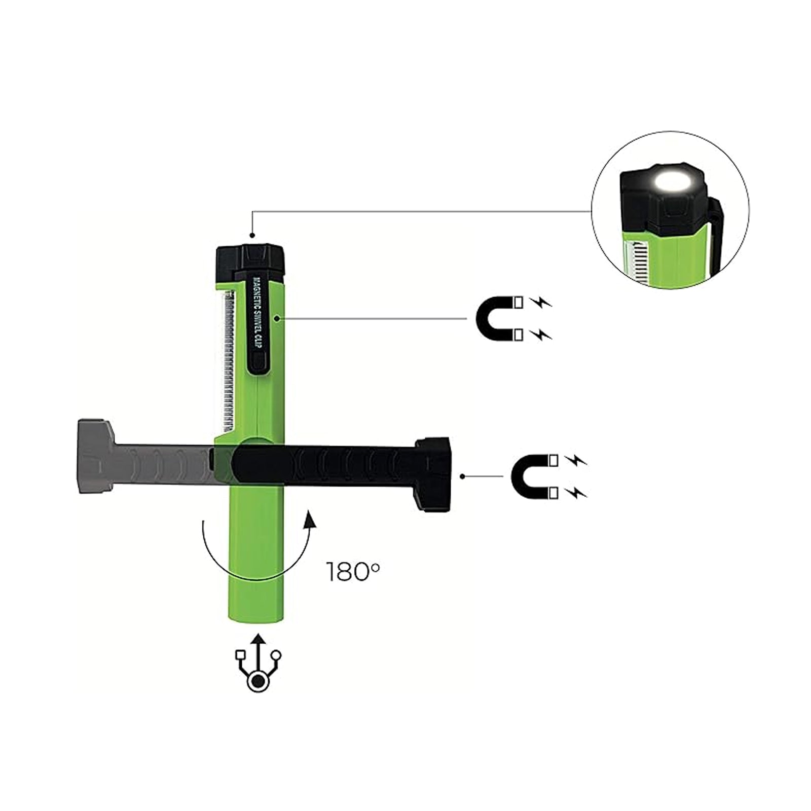 USB Recharchable Lámpara de Inspección 1.5W 6500K – Luceco