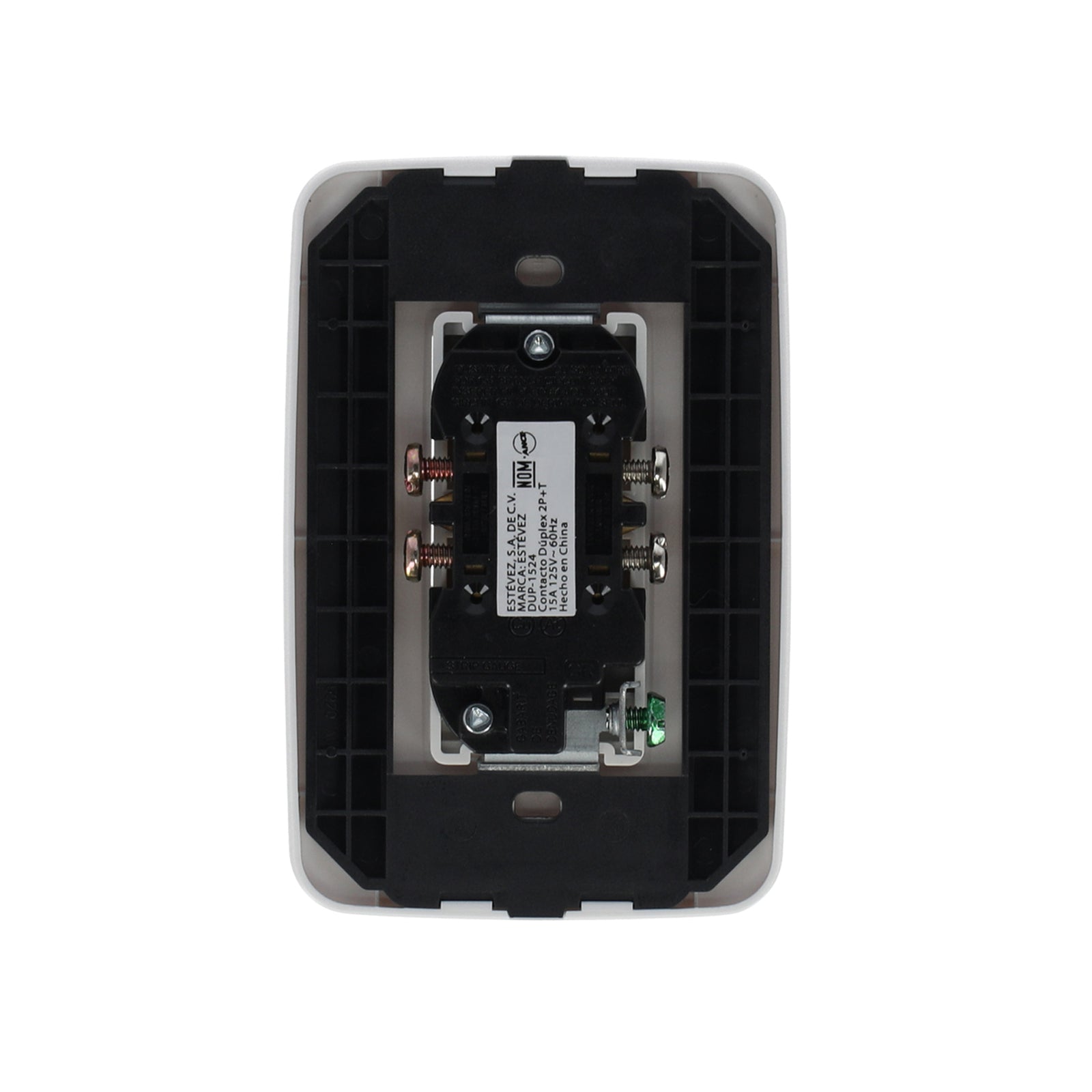 Contacto Dúplex con Placa Color Blanco - Origen Estévez
