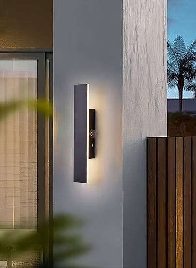 Lámpara de Pared LED Exterior Slate 30cm 3000-4500-6000K IP65 85-265V Negro – LUXICA