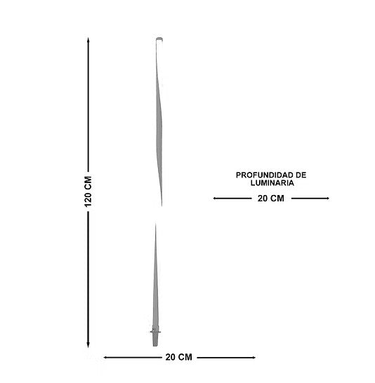 Luminaria LED Solar Stick 3000K, IP65, Aluminio Negro – Iluminación Exterior Eficiente - LUXICA