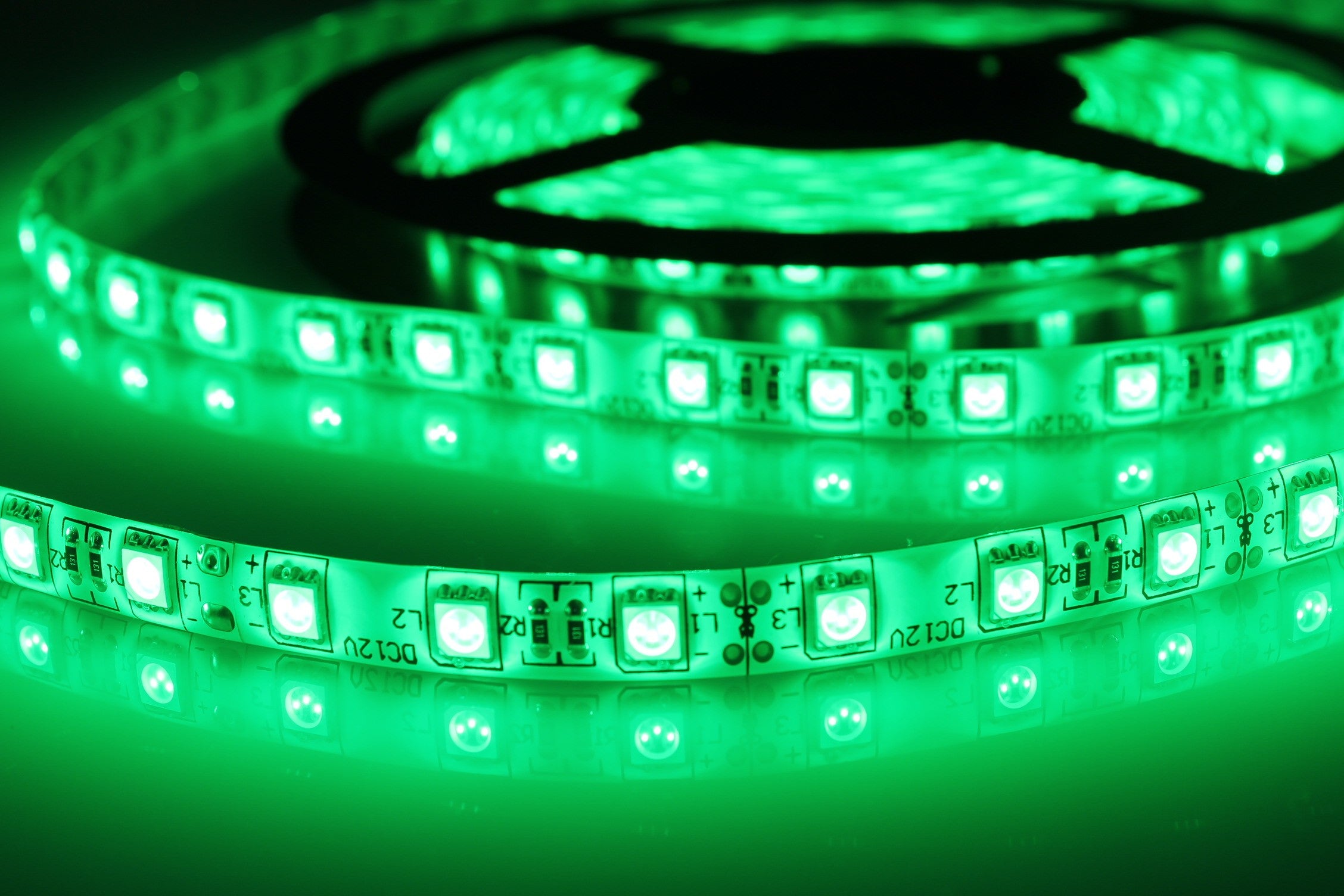 Tira LED de Exterior de Manguera Luz Verde 5050 60 LEDs por Metro con Driver 5 Metros 40W - PHILCO