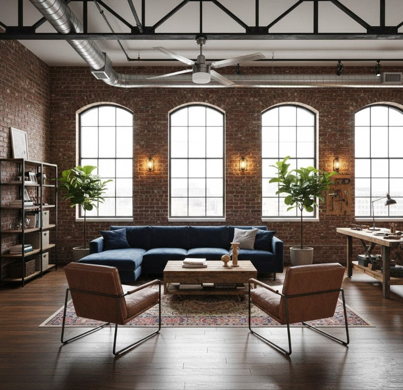 Ventilador de Techo Barlovento 52" Bronce con Luz – Coolfan