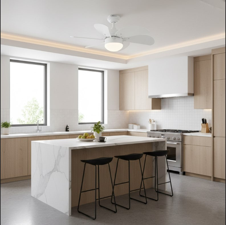 Ventilador de Techo Barlovento 52" Bronce con Luz – Coolfan