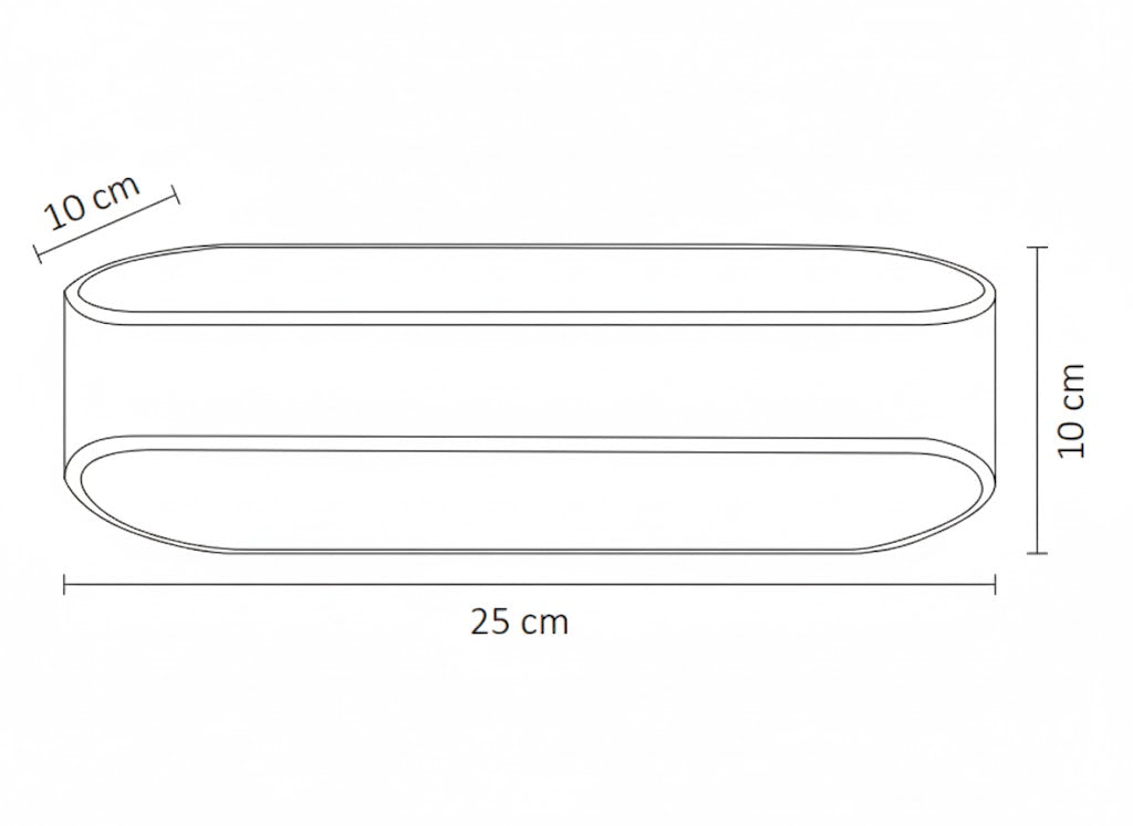 Luminario LED de Pared Ovalado 12W Blanco Frío para Exterior IP54 - ARTLITE