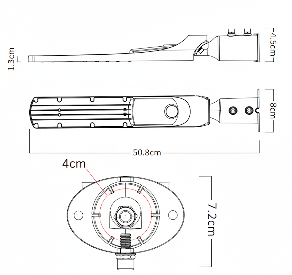 Luminaria LED para Muro y Calle 50W con Fotocelda 6000Lm 100-277V IP66 Luz Blanca Fría 6500K - ARTLITE