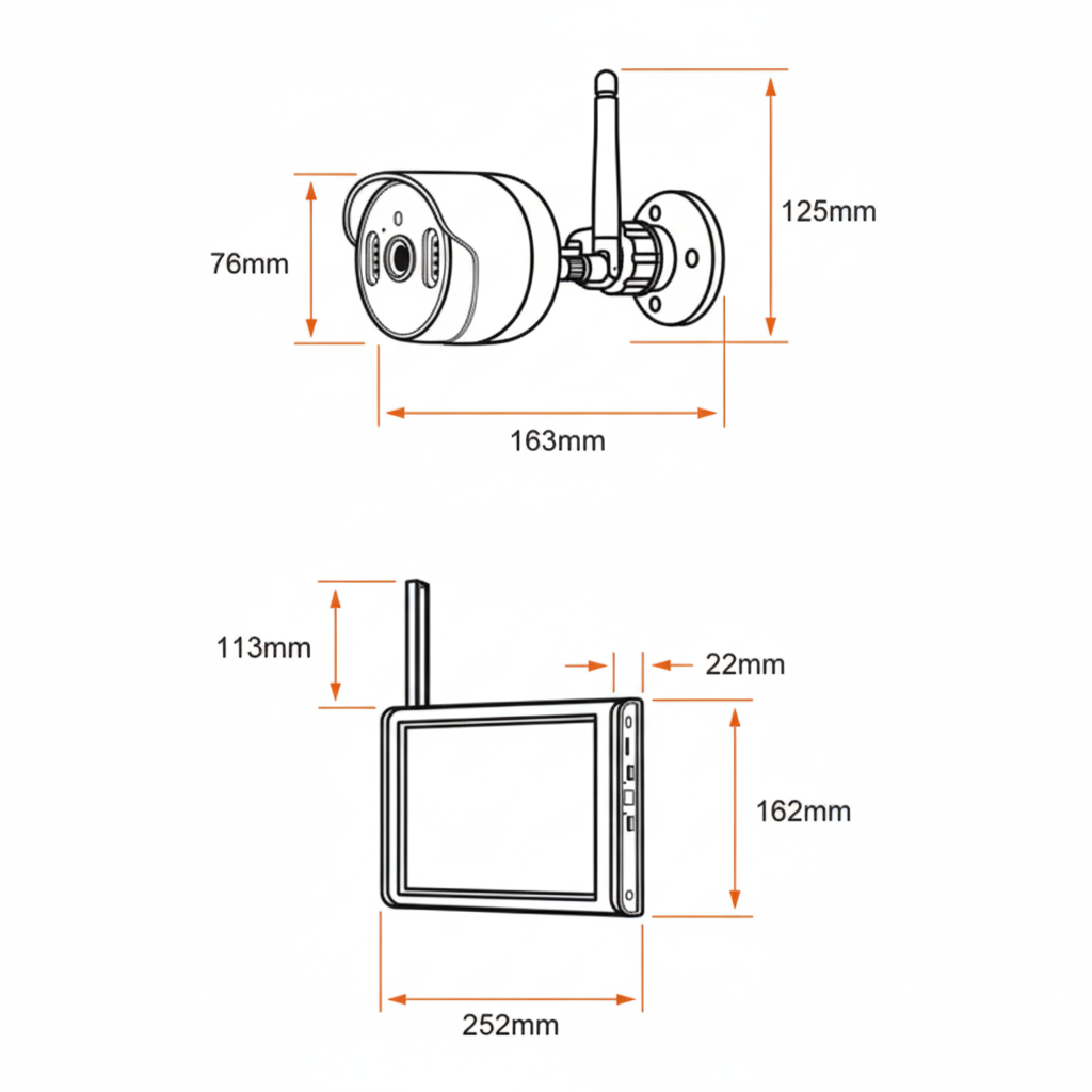 Kit de Cámaras de Seguridad WiFi – Full HD, IP65, App Móvil, Audio Bidireccional – TECNOLITE CONNECT