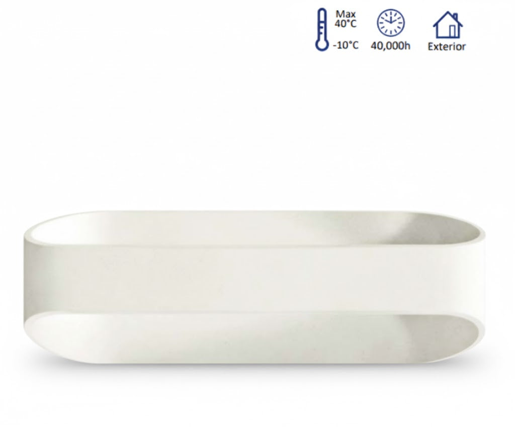 Luminario LED de Pared Ovalado 12W Blanco Frío para Exterior IP54 - ARTLITE