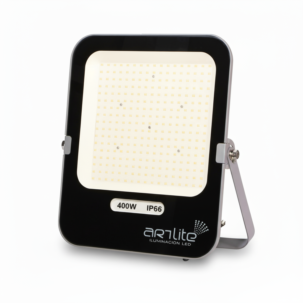 Reflector LED SMD Cuadrado Slim 400W 6500K 50000Lm IP66 Exterior Blanco Frío - ARTLITE