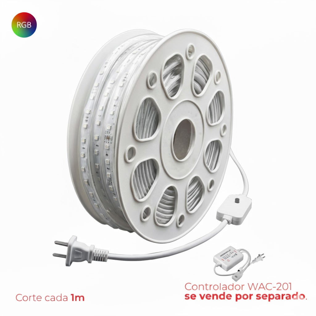 Manguera LED RGB SMD 5050 25M Multicolor 350W IP65 Exterior Atenuable  - WINLED
