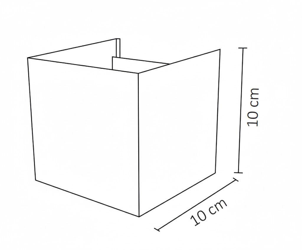 Luminaria LED de Pared Cubo Negro Exterior 6W Blanco Frío IP65 Ajustable - ARTLITE