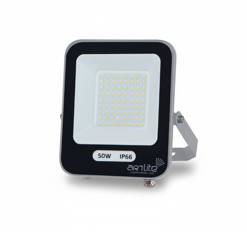 Reflector LED SMD Cuadrado Slim 50W 6000K 5500Lm IP66 Exterior Blanco Frío - ARTLITE