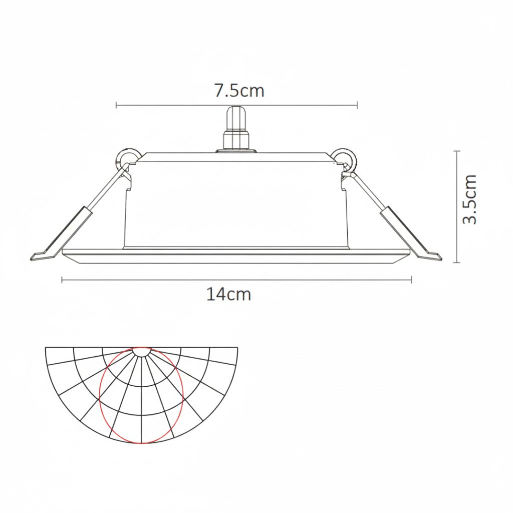 Panel Empotrable LED Redondo 6W Luz Blanca Fría 6500K Ahorro Energético - WINLED