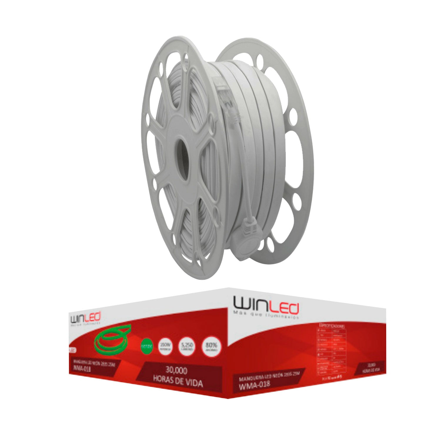 Manguera Doble LED Neón 25m IP65 Verde – Winled