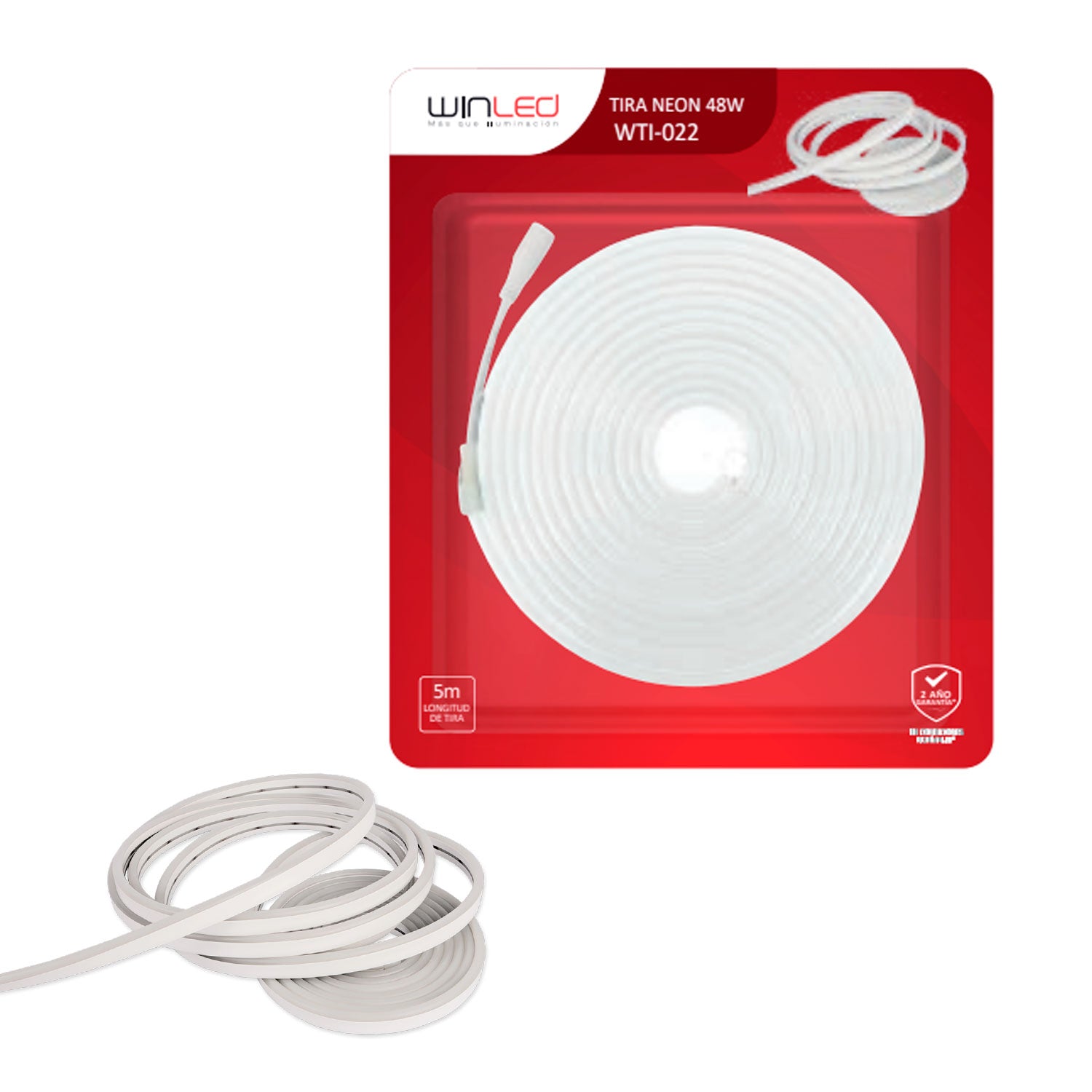 Tira LED 600 LEDS 5M 48W 12VDC IP65 Blanco Frío – Winled