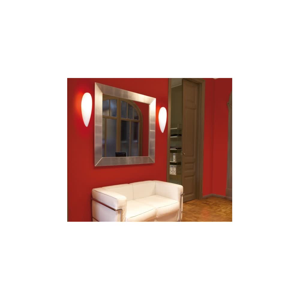 Arbotante Glass Grande Cristal Opalino E26 Blanco - Estévez