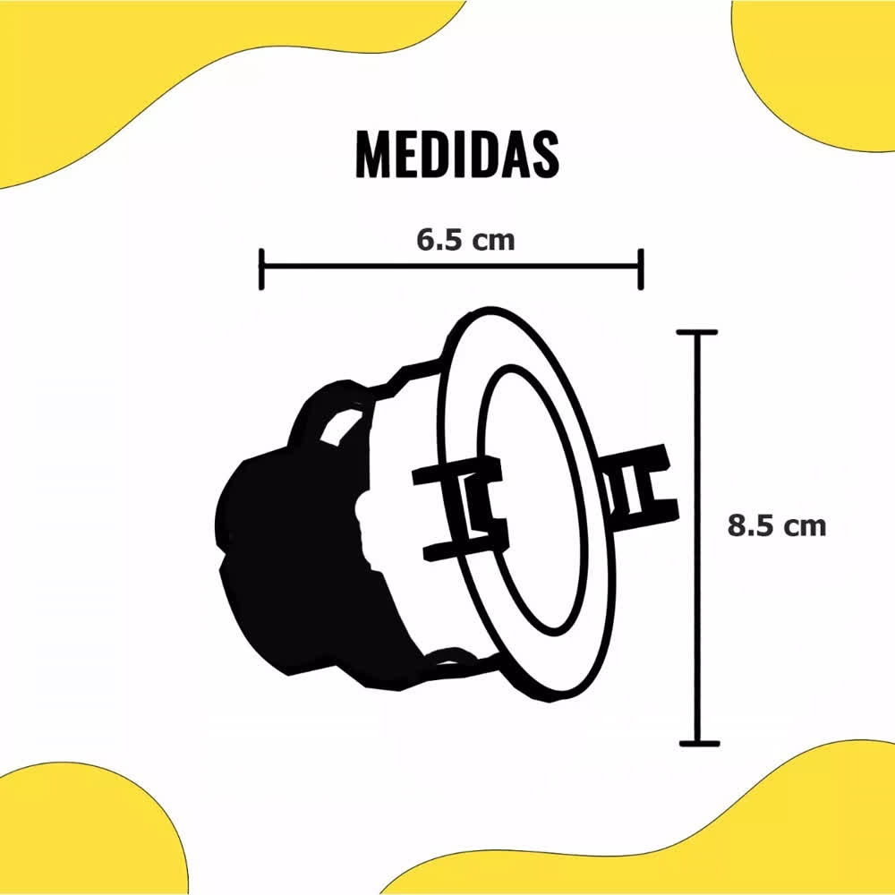 Empotrado LED 3W 3500K 100-240V Dirigible Blanco – Laiting