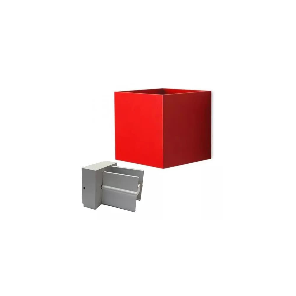 Lámpara de Pared Arbotante LED Kub 2x2W 3000K 100-240V Rojo - Estévez