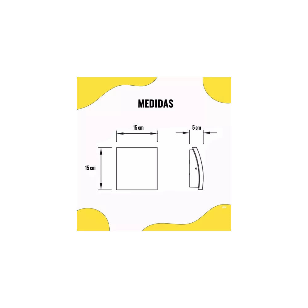 Arbotante LED 4.6W 3000K Cuadrado Gris Exterior - Estevez