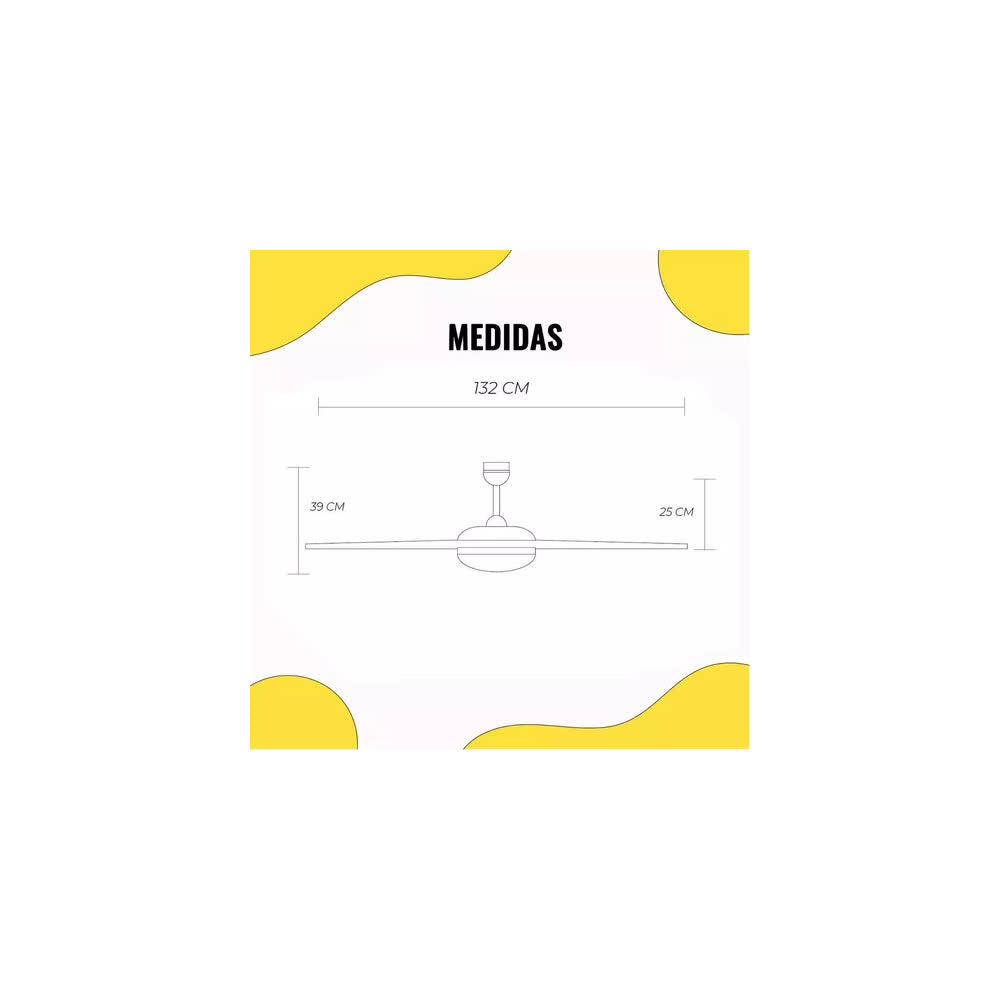 Ventilador Altano 52" 57.4W 2xE26 con Control Remoto – Coolfan