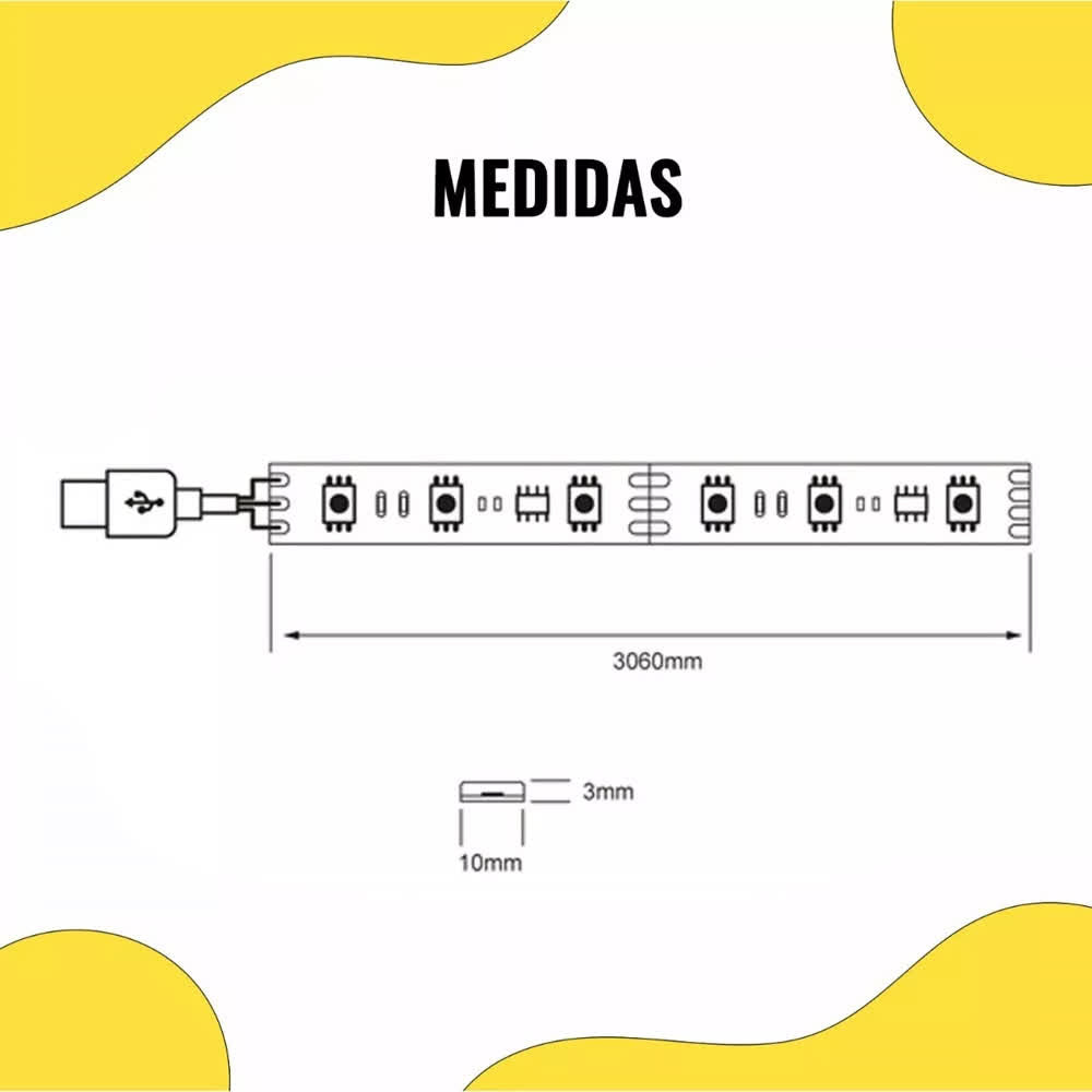 Tira LED 48W 2700-6500K + RGB Atenuable IP20 100-240V – Tecno