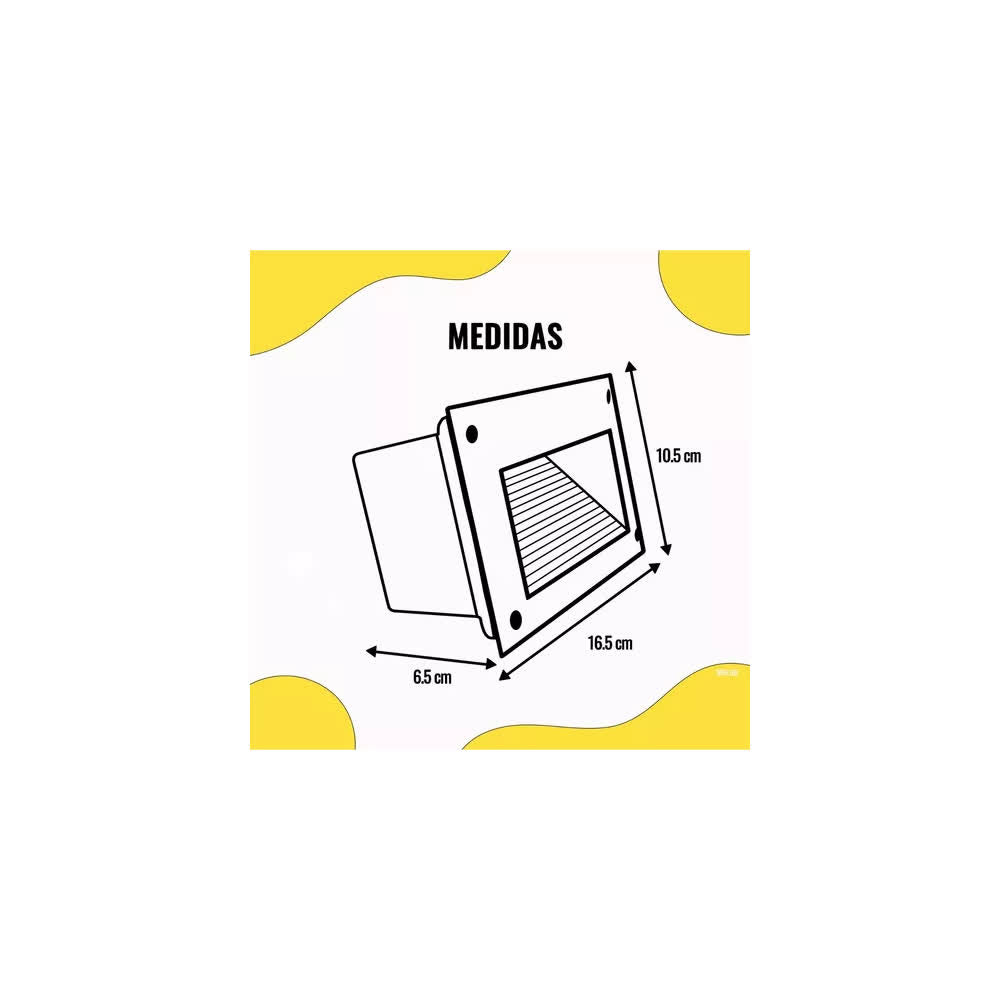 Empotrado LED de Muro 2W 2700K 127V IP65 Aluminio Gris – Laiting