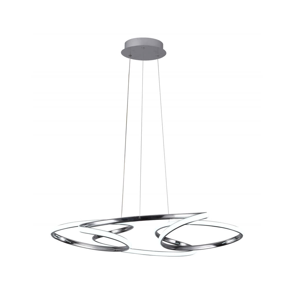 Lámpara Colgante LED Cromo Control Dimmer 3 Tonos – Luxica