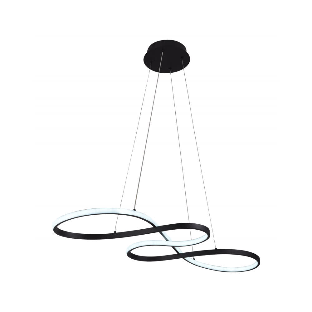 LAM.COLG,LED COLOR NEGRO FLAMINGO 3 TONOS C/CONTROL LUXICA