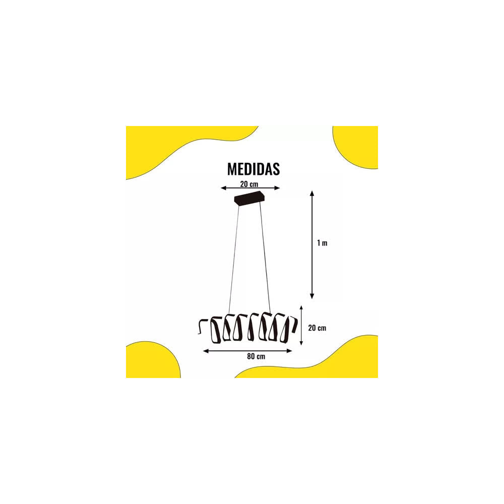 Lámpara Colgante LED Negra Control Dimmer 3 Tonos – Luxica