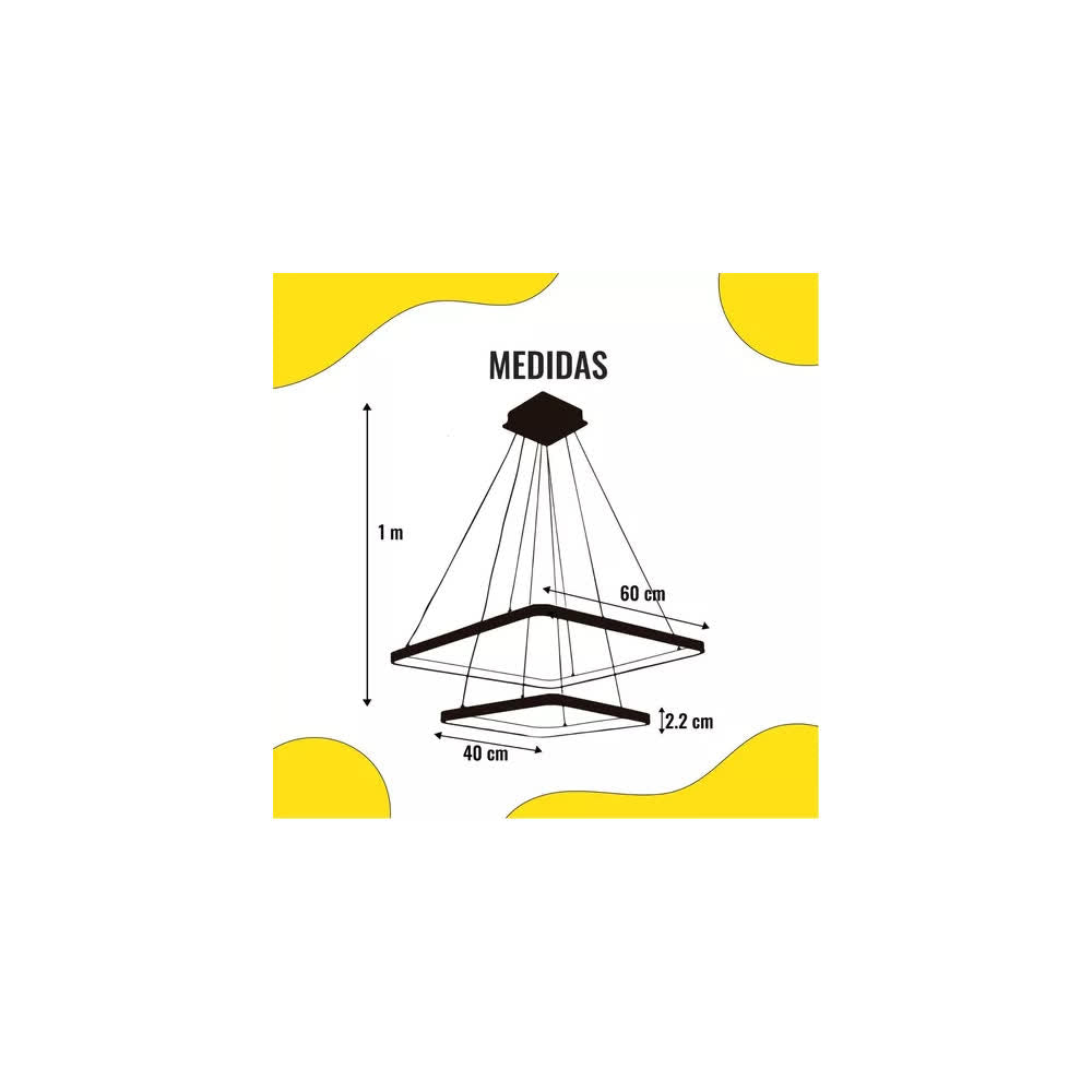 Lámpara Colgante Castle 6273/C LED Cromo con Control – Luxica