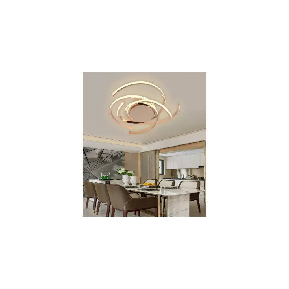 Lámpara de Techo LED Oro Nebula 3 Tonos con Control - Luxica