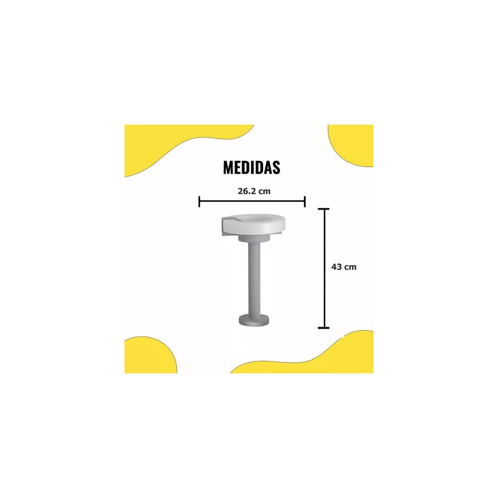 Miniposte Sencillo 43 cm Plata ROI Iluminación Exterior – EGLO