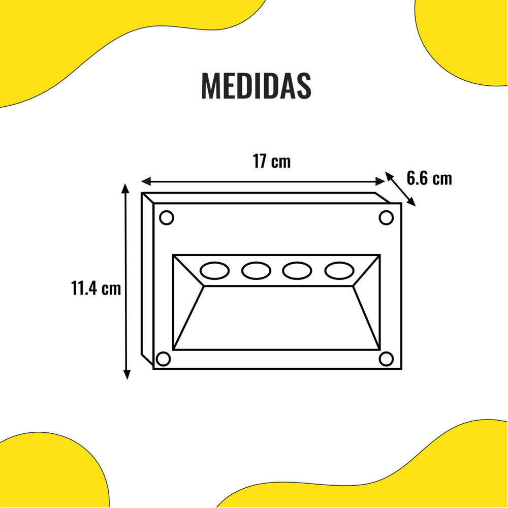 Empotrado LED de Muro 4W 3000K 100-240V Gris – Calux