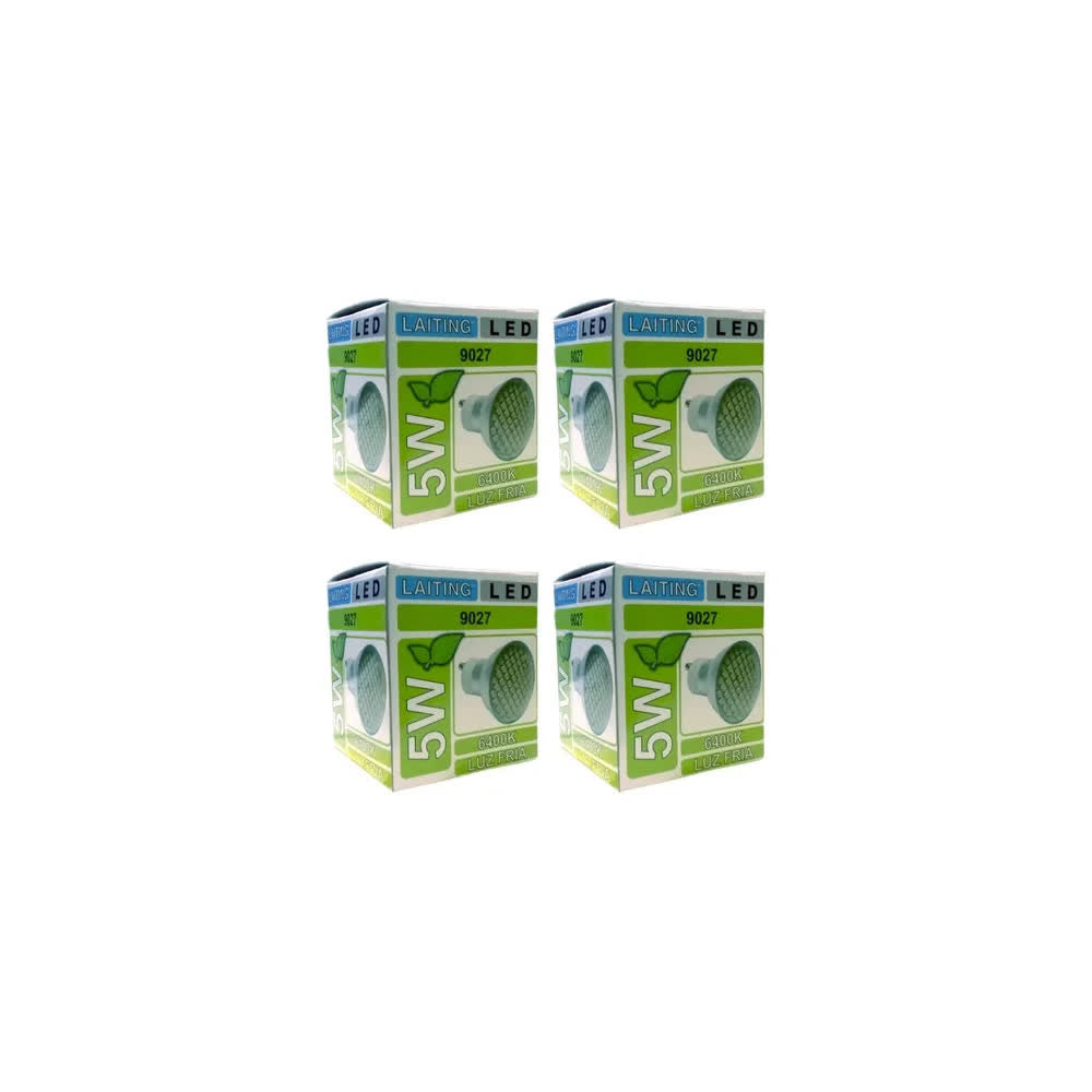 Pack 4 Focos LED GU10 5W 6500K – Laiting