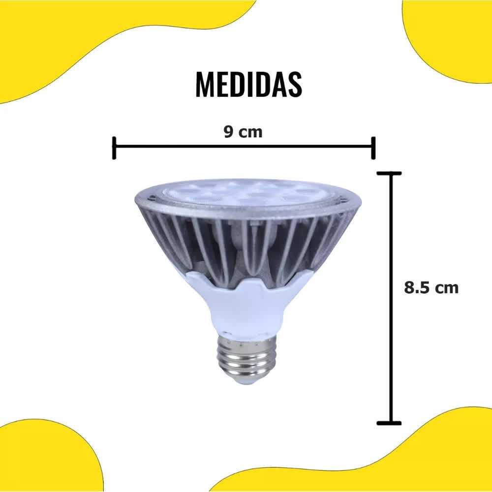 Foco LED PAR30 12W Blanco Frío 85-260V E26 – Laiting