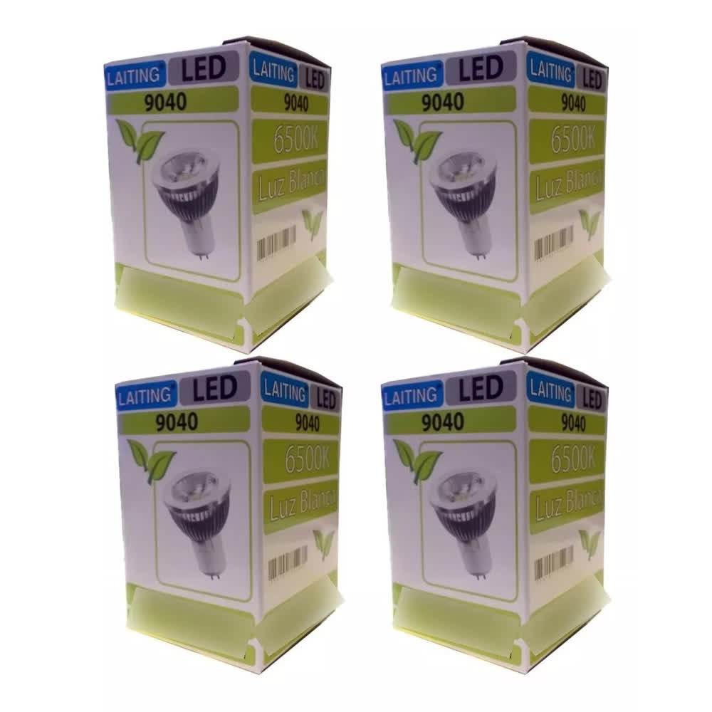 PACK 4 FOCOS LED MR16 6W 6400K 127V CONCENTRADO LAITING