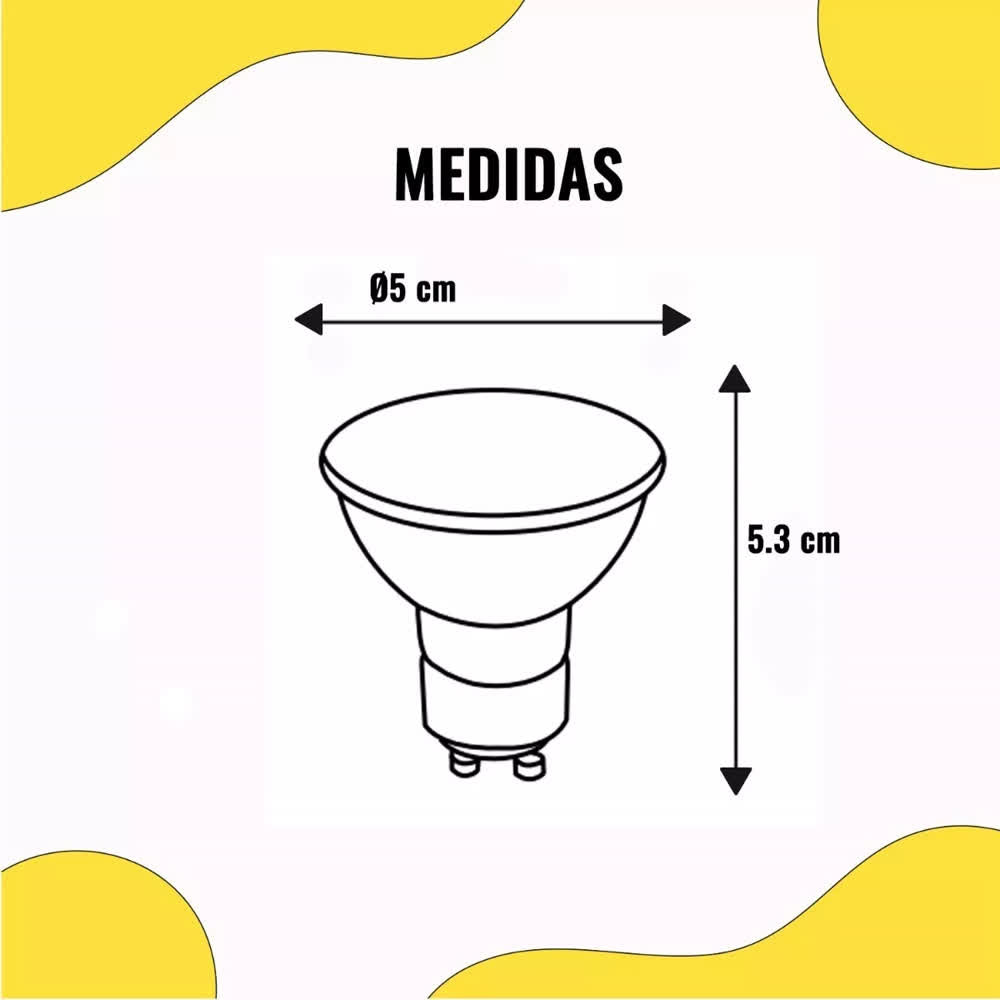 Lámpara LED MR16 6W Luz Fría 6400K - LAITING