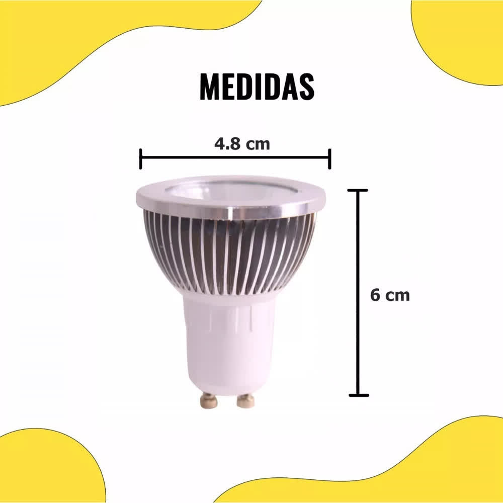 Foco LED GU10 6W 6500K 120V Concentrado – Laiting