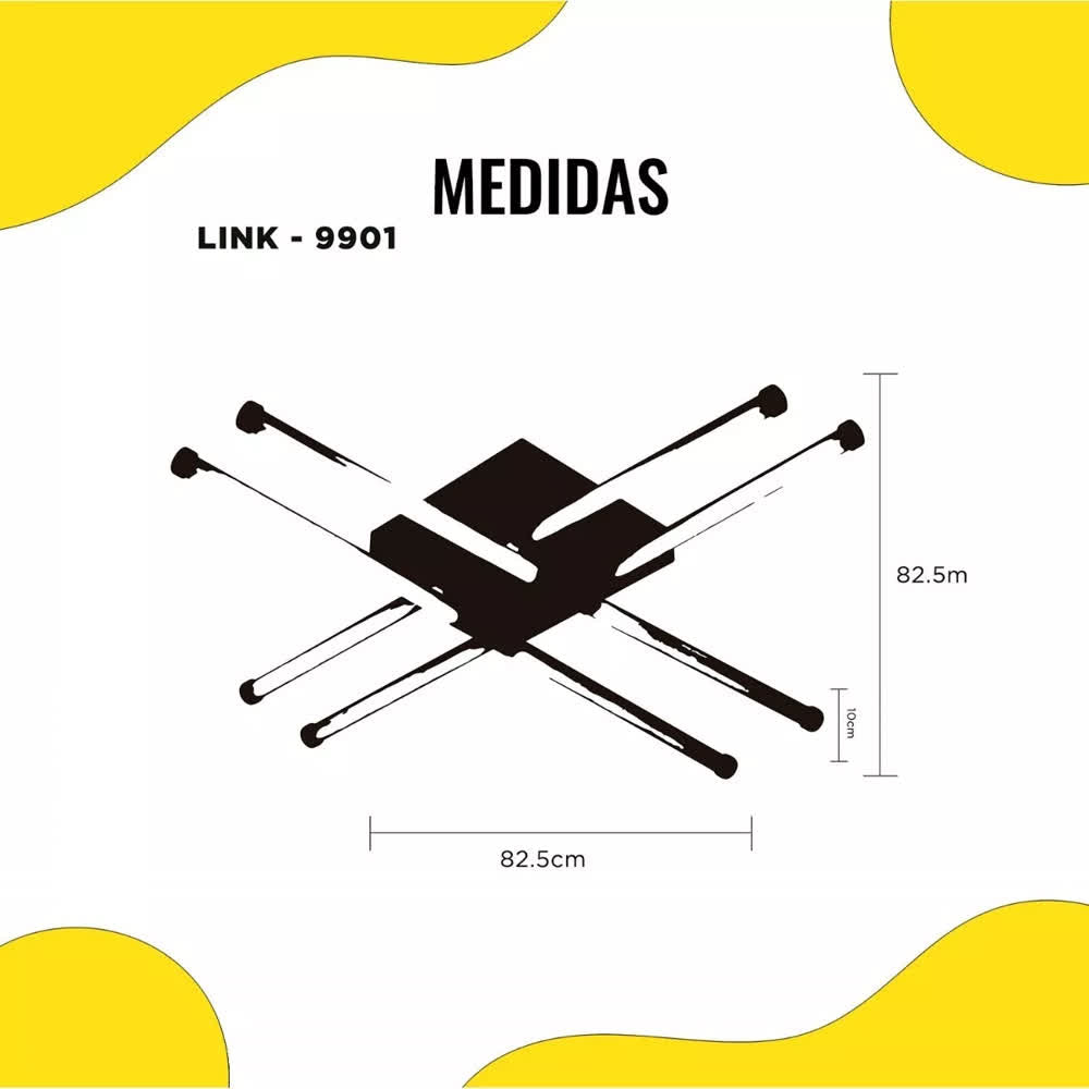 Lámpara de Techo LED Negra Link 3 Tonos con Control -  Luxica