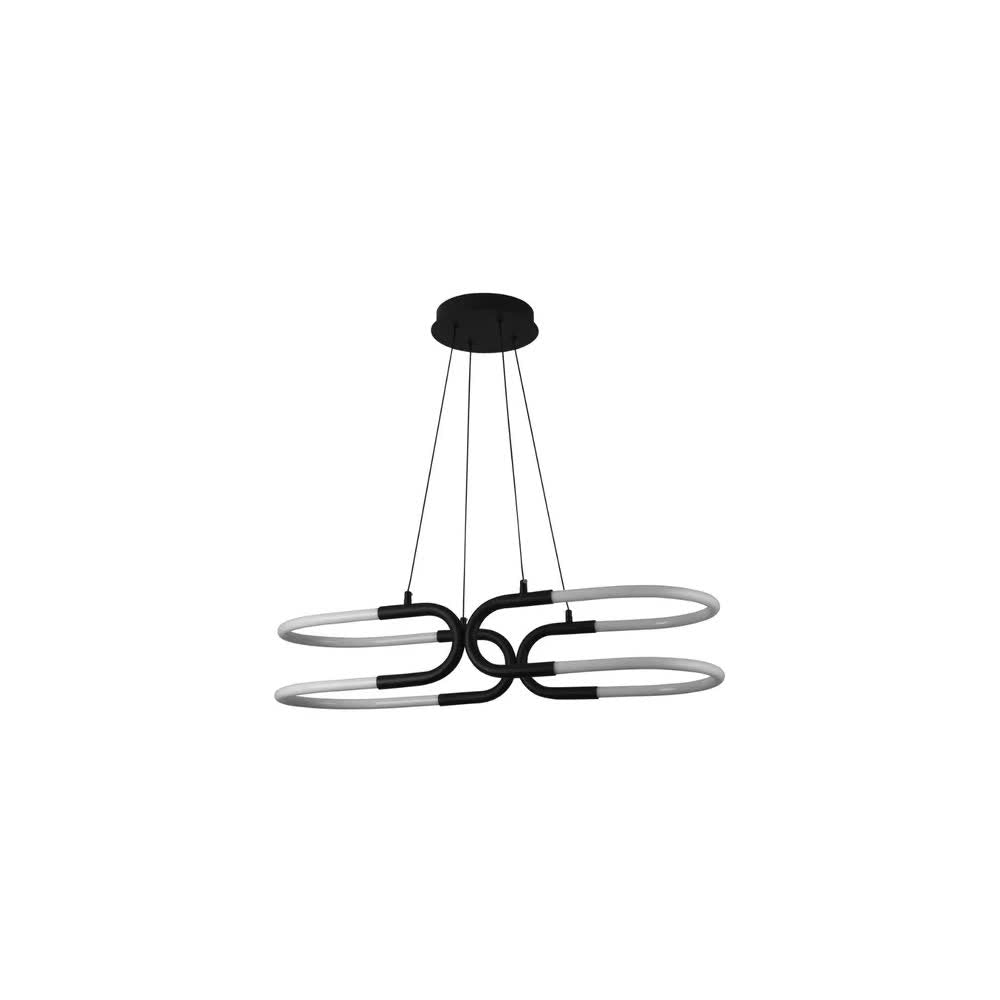 Lámpara Colgante LED Negra Strip 3 Tonos Control – Luxica