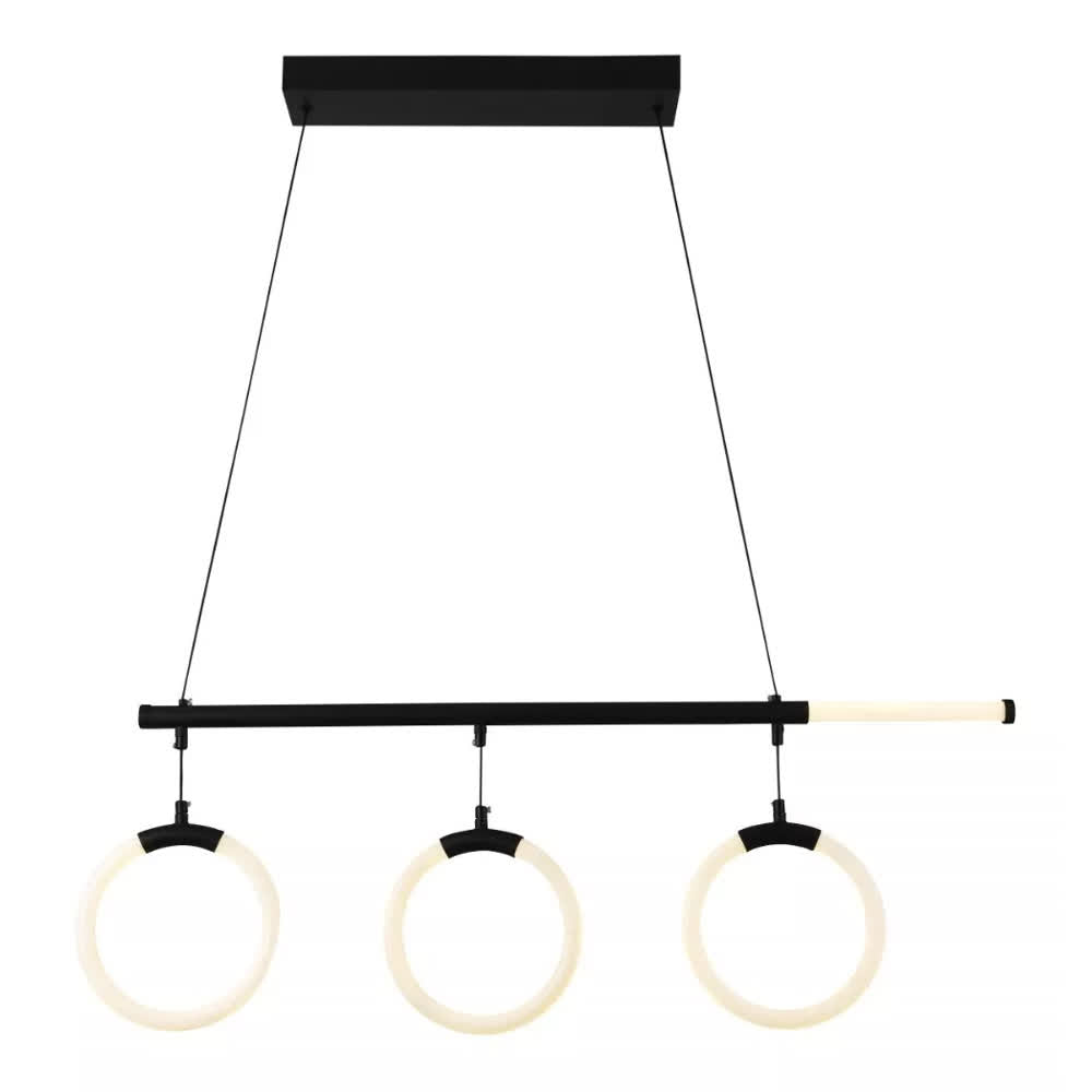 Lámpara de Techo LED Negro Ion 3 Tonos con Control - Luxica