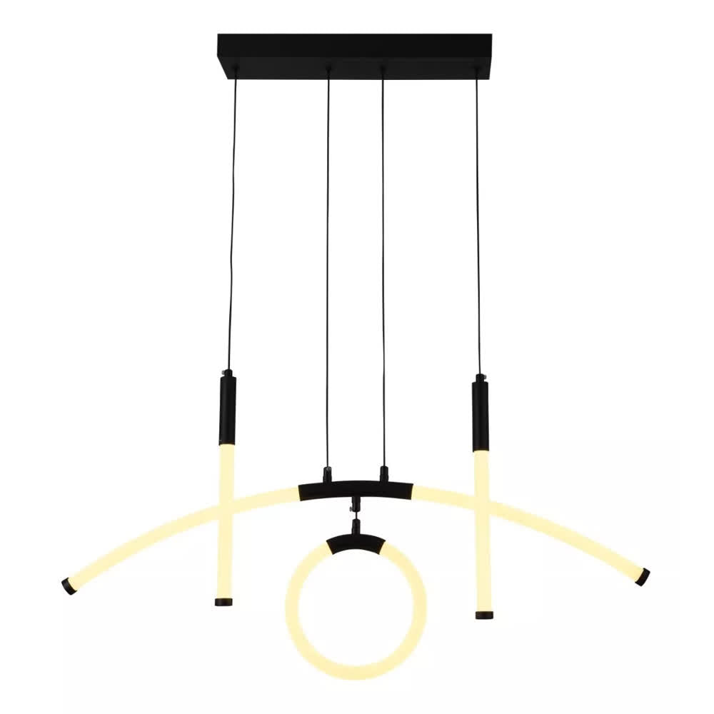 Lámpara Colgante LED Negra Shol 3 Tonos Control – Luxica