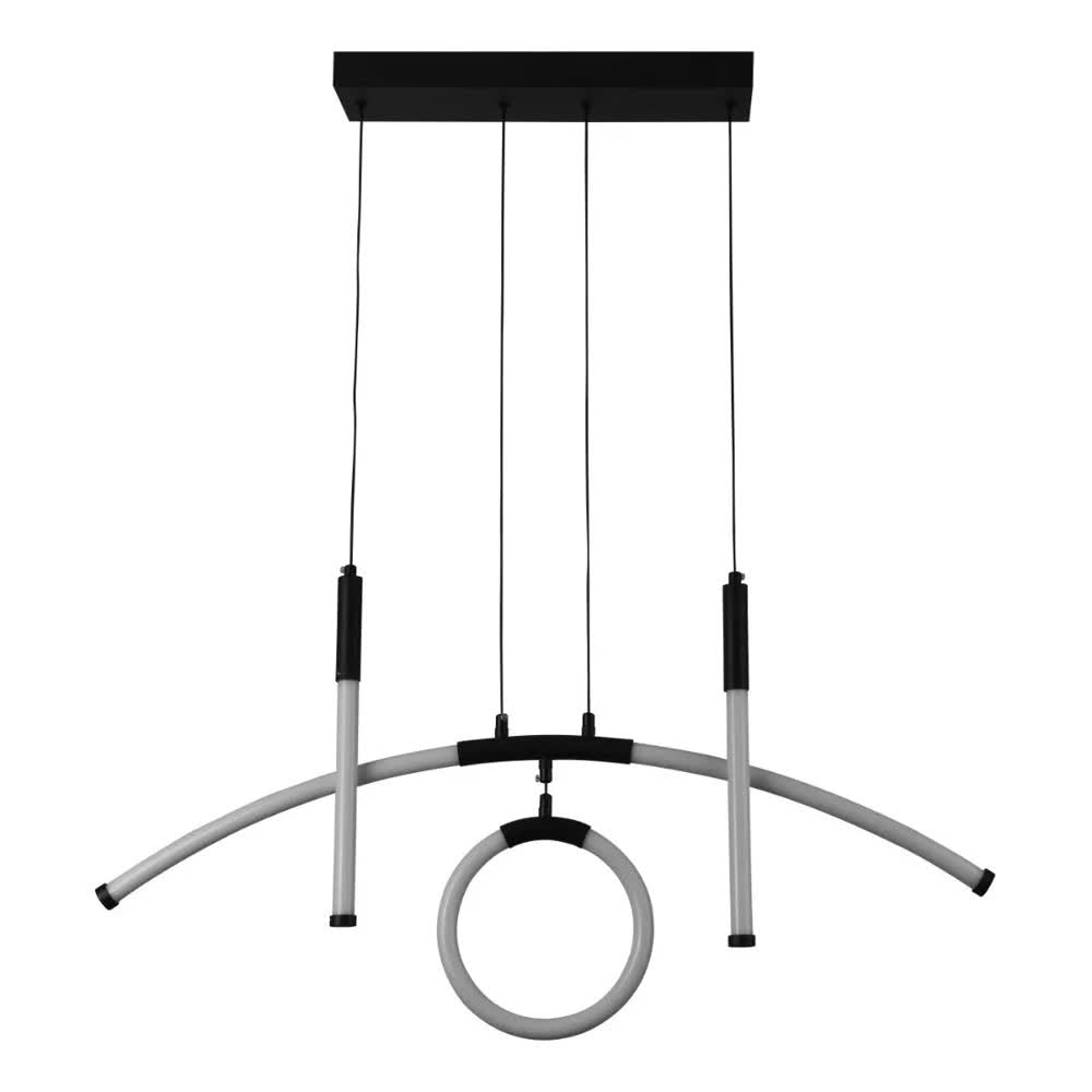 Lámpara Colgante LED Negra Shol 3 Tonos Control – Luxica