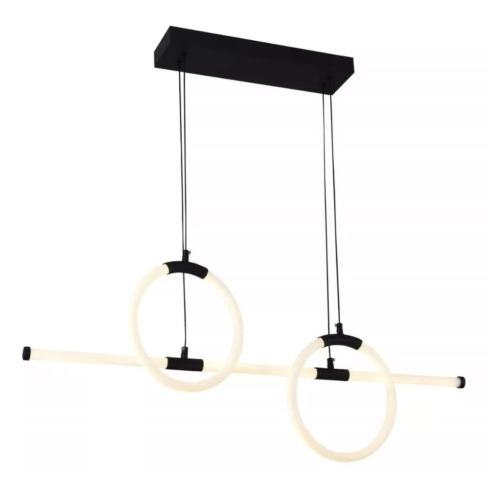 Lámpara Colgante LED Negra Genesis 3 Tonos Control – Luxica